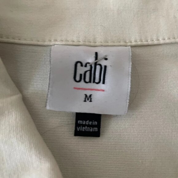 Cabi Style #5659 Womens Ivory Long Sleeve Button Up Kenya Safari Jacket Size M - Picture 4 of 11